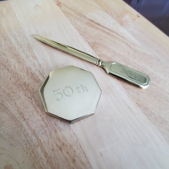 G & D Solid Brass Other - Solid Brass 50th Anniversary Set